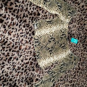 Snake print crop top